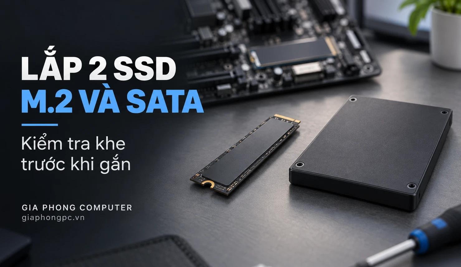 Lắp 2 SSD vào main với ổ M.2 và SATA trong máy tính