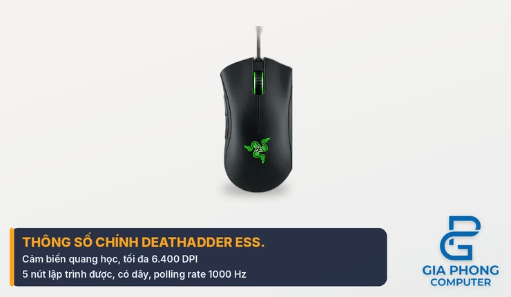 Thông số chính của chuột Razer DeathAdder Essential