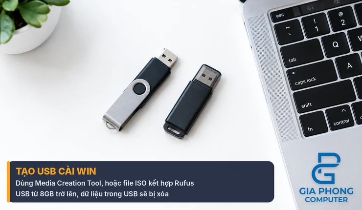 Hai USB dùng để tạo bộ cài win bằng USB
