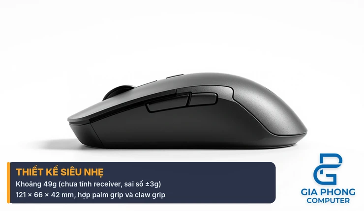 Thiết kế siêu nhẹ của chuột Rapoo VT3S Max