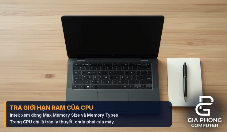 Tra giới hạn RAM tối đa trên trang thông số CPU