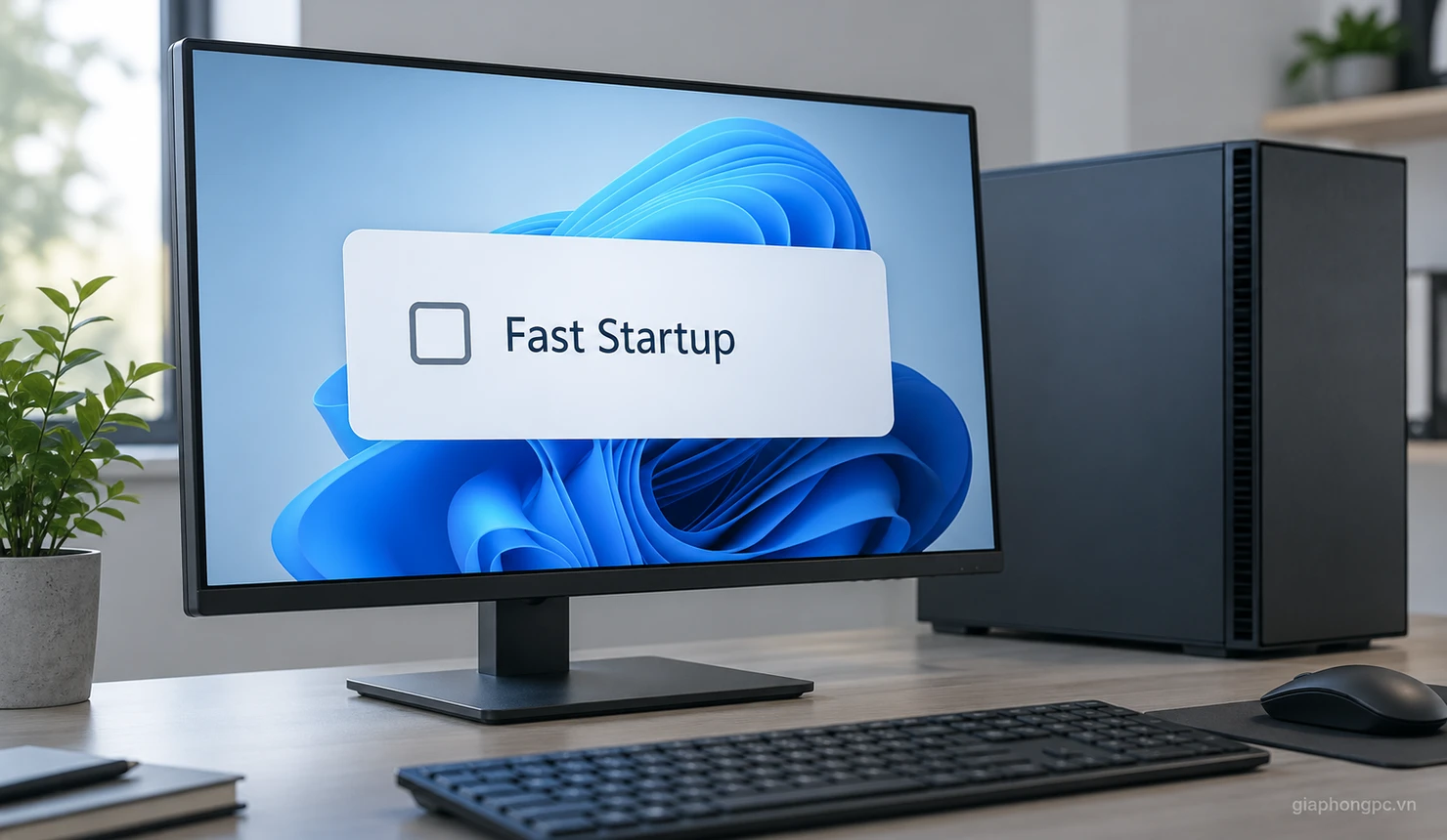 Máy tính không tắt được: thử tắt hoàn toàn để kiểm tra fast startup