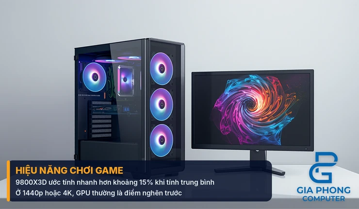 Hiệu năng chơi game của Ryzen 7 7800X3D so với 9800X3D