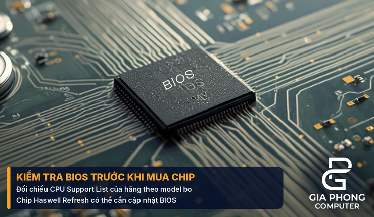 Chip BIOS trên main H81 cần kiểm tra trước khi lắp CPU