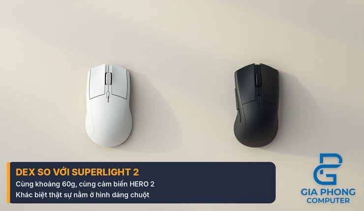 So sánh chuột Superlight 2 DEX và Superlight 2