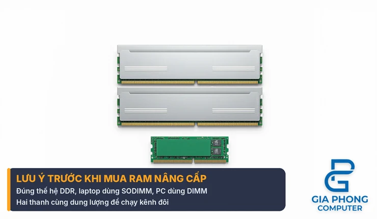 Lưu ý chọn RAM nâng cấp sau khi biết laptop hỗ trợ RAM tối đa