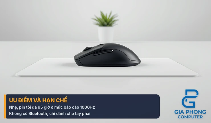 Ưu điểm và hạn chế của chuột Superlight 2 DEX