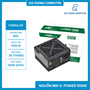 Nguồn MIK S-POWER 500W (Màu Đen)