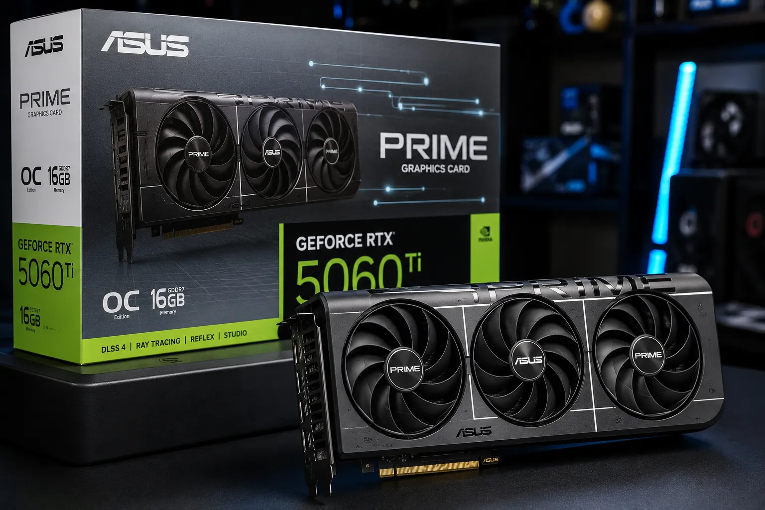 Card màn hình ASUS Prime RTX 5060 Ti 16GB GDDR7 OC 3 Fan NEW