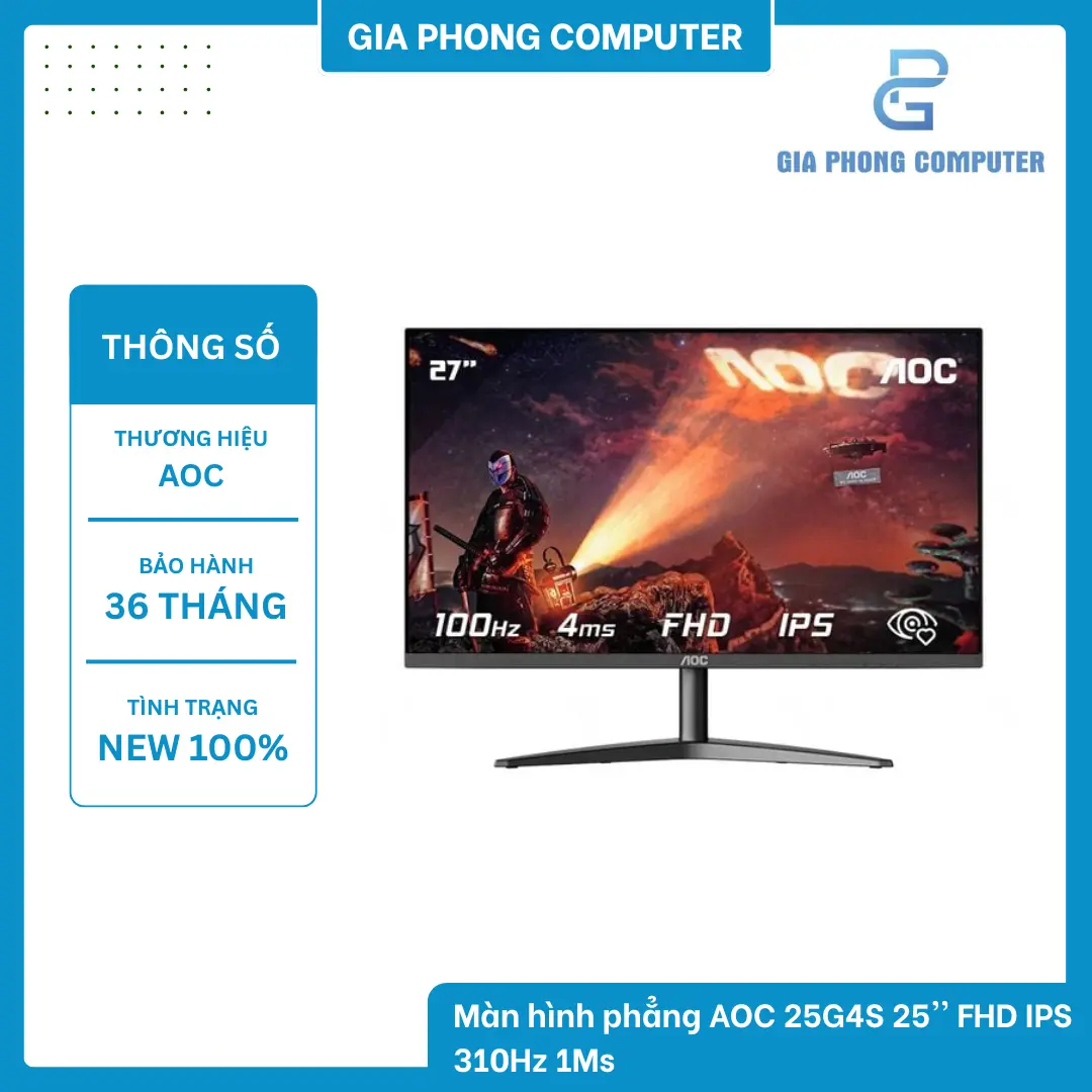 Màn hình phẳng AOC 27B1H2 27'' FHD IPS 100Hz 4ms