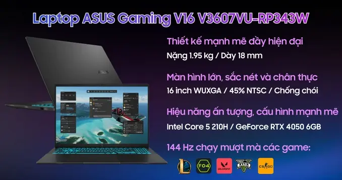ASUS Gaming V16 V3607VU-RP343W