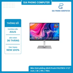 Màn hình phẳng ASUS ProArt PA278CV-P 27 inch / 2K / IPS / 75Hz