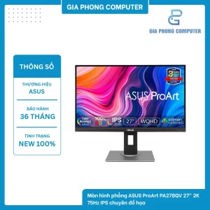 Màn hình phẳng ASUS ProArt PA278QV 27" 2K 75Hz IPS chuyên đồ hoạ