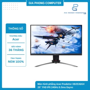 Màn hình phẳng Acer Predator XB253QGX 25" FHD IPS 240Hz 0.5ms Gsync