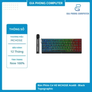 Bàn Phím Cơ HE MCHOSE Ace68 - Black Topographic