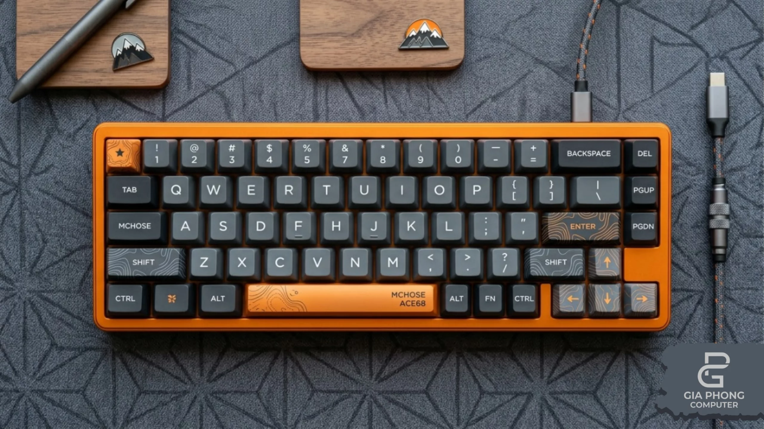 Bàn phím cơ MCHOSE Ace68 Turbo Galaxy Orange – Cá Tính, Hiệu Năng Đỉnh Cao tại GiaPhong Computer