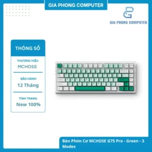 Bàn Phím Cơ MCHOSE G75 Pro - Green - 3 Modes