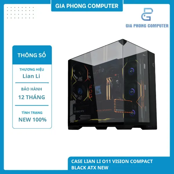 CASE LIAN LI O11 VISION COMPACT BLACK ATX
