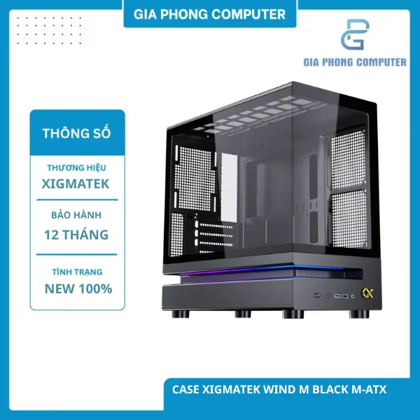 CASE XIGMATEK WIND M BLACK M-ATX