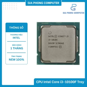 CPU Intel Core i3-10100F Tray