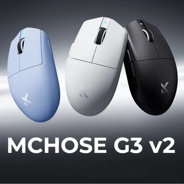 Chuột Gaming MCHOSE G3 V2 Wireless - White - 3 Modes
