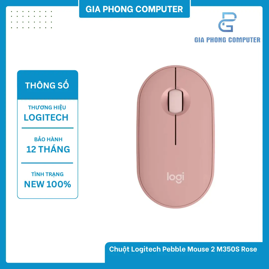Chuột Logitech Pebble Mouse 2 M350S Rose