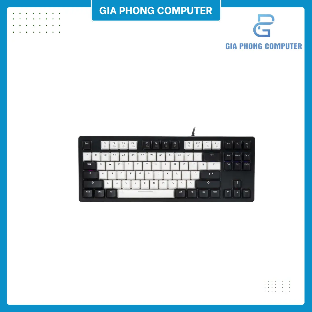 Bàn phím cơ Gaming DAREU EK87 V2 White Black Dream Switch