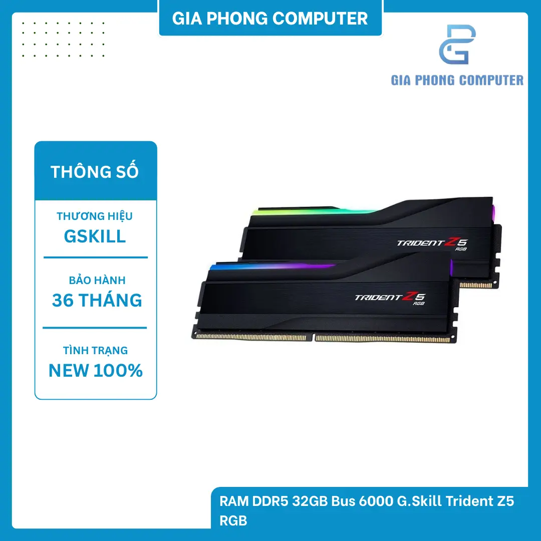 RAM DDR5 32GB Bus 6000 G.Skill Trident Z5 RGB