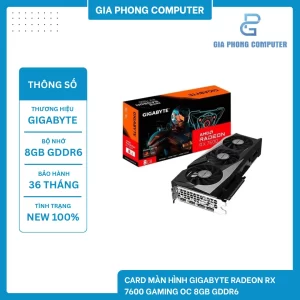 Card màn hình Gigabyte Radeon RX 7600 Gaming OC 8GB GDDR6