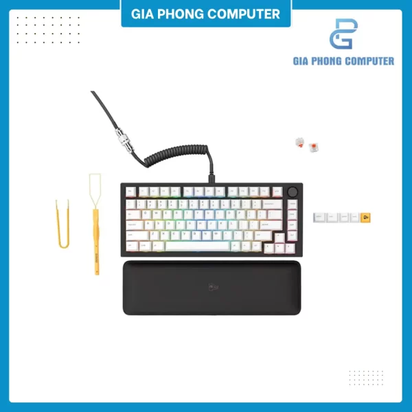 Bàn phím cơ Glorious GMMK PRO Black Slate 75% Pre-Built Glorious Fox Switch