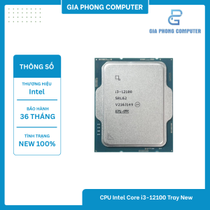 CPU Intel Core i3-12100 Tray New