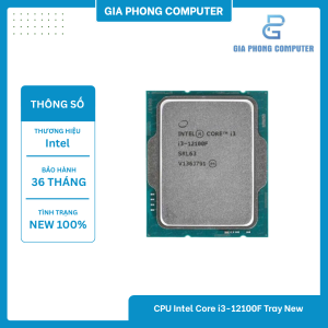 CPU Intel Core i3-12100F Tray New