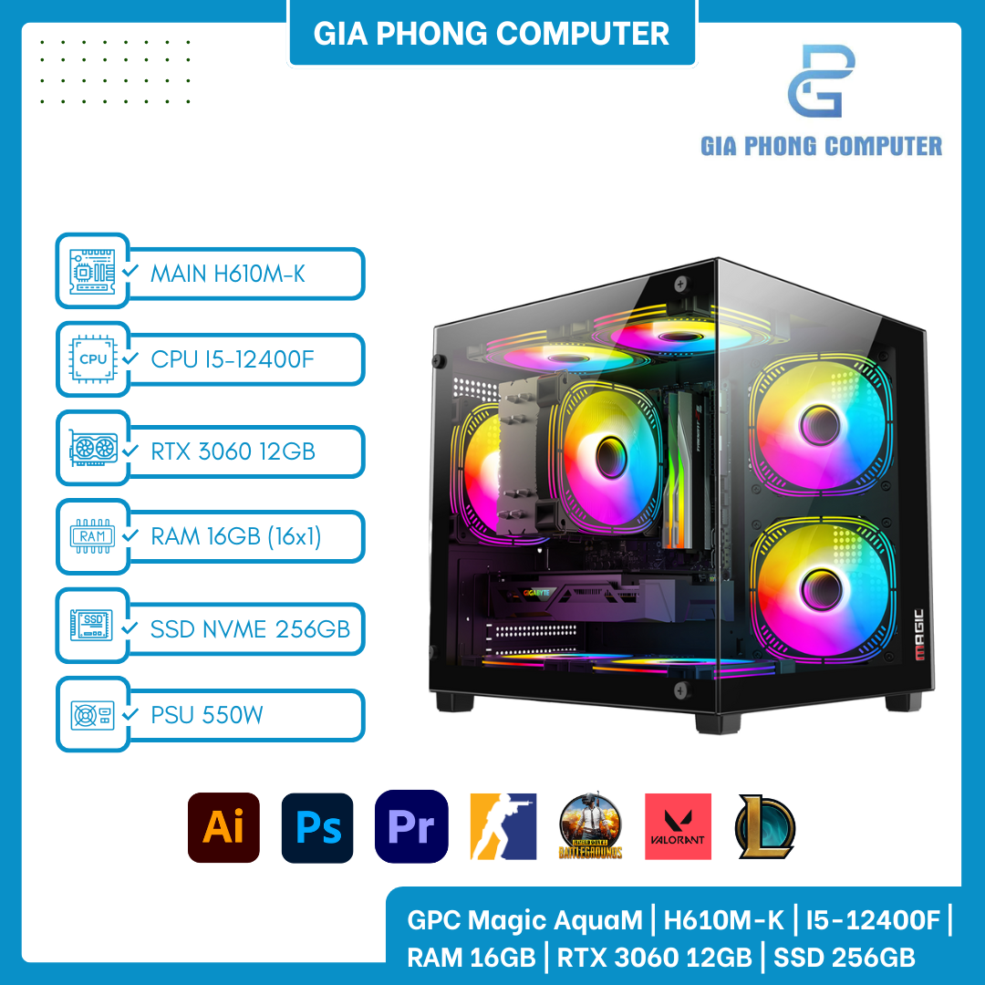 GPC Magic AquaM i5-12400F / RTX 3060 12GB