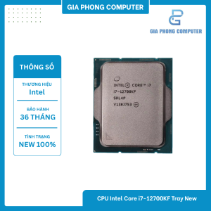 CPU Intel Core i7-12700KF Tray New