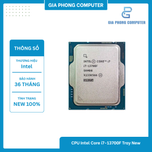 CPU Intel Core i7-13700F Tray New
