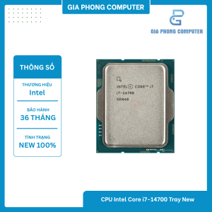 CPU Intel Core i7-14700 Tray New