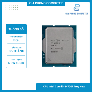 CPU Intel Core i7-14700F Tray New
