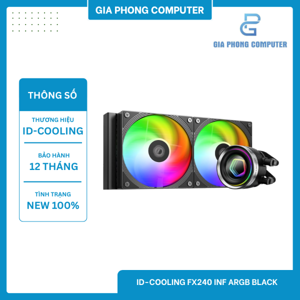 Tản nhiệt AIO ID-COOLING FX240 INF ARGB BLACK