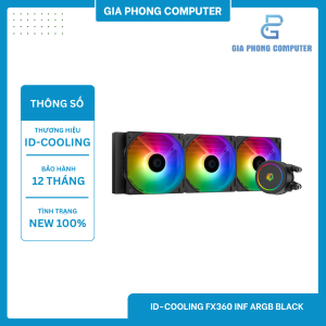 Tản nhiệt AIO ID-COOLING FX360 INF ARGB BLACK