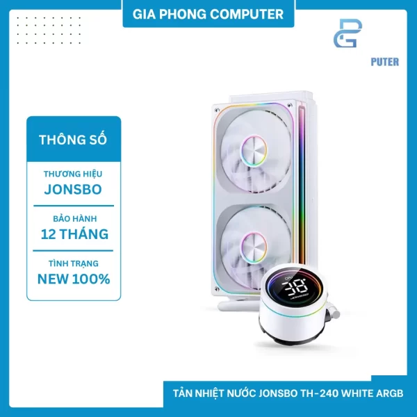 TẢN NHIỆT NƯỚC JONSBO TH-240 ARGB TRẮNG