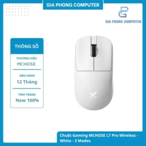 Chuột Gaming MCHOSE L7 Pro Wireless - White