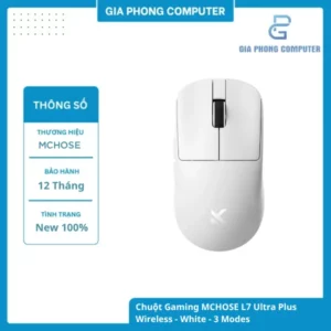 Chuột Gaming MCHOSE L7 Ultra Plus Wireless - White