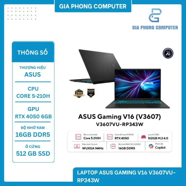 Laptop ASUS Gaming V16 V3607VU-RP343W
