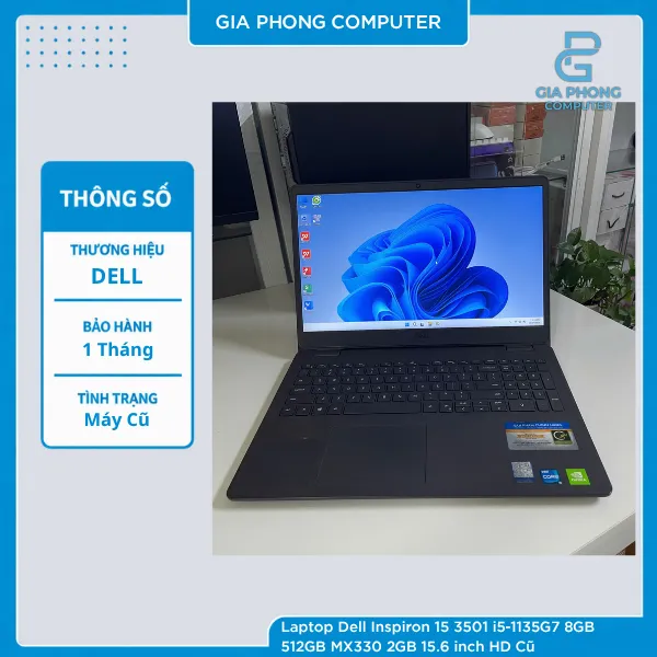 Laptop Dell Inspiron 15 3501 i5-1135G7 8GB 512GB MX330 2GB 15.6 inch HD Cũ