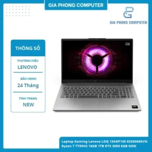Laptop Gaming Lenovo LOQ 15ARP10E 83S0006RVN Ryzen 7 7735HS 16GB 1TB RTX 3050 6GB NEW
