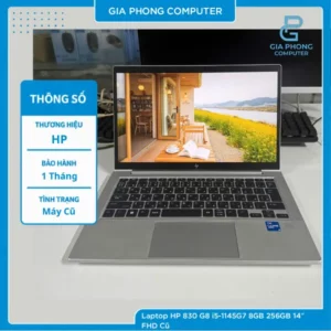 Laptop HP 830 G8 i5-1145G7 8GB 256GB 14″ FHD Cũ