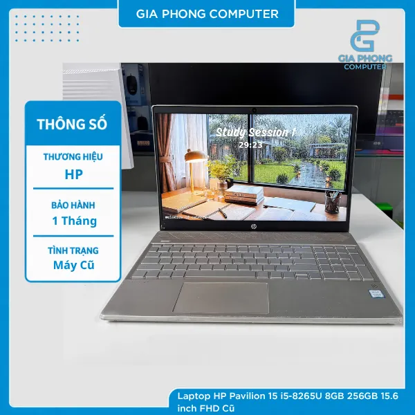 Laptop HP Pavilion 15 i5-8265U 8GB 256GB 15.6 inch FHD Cũ (1)