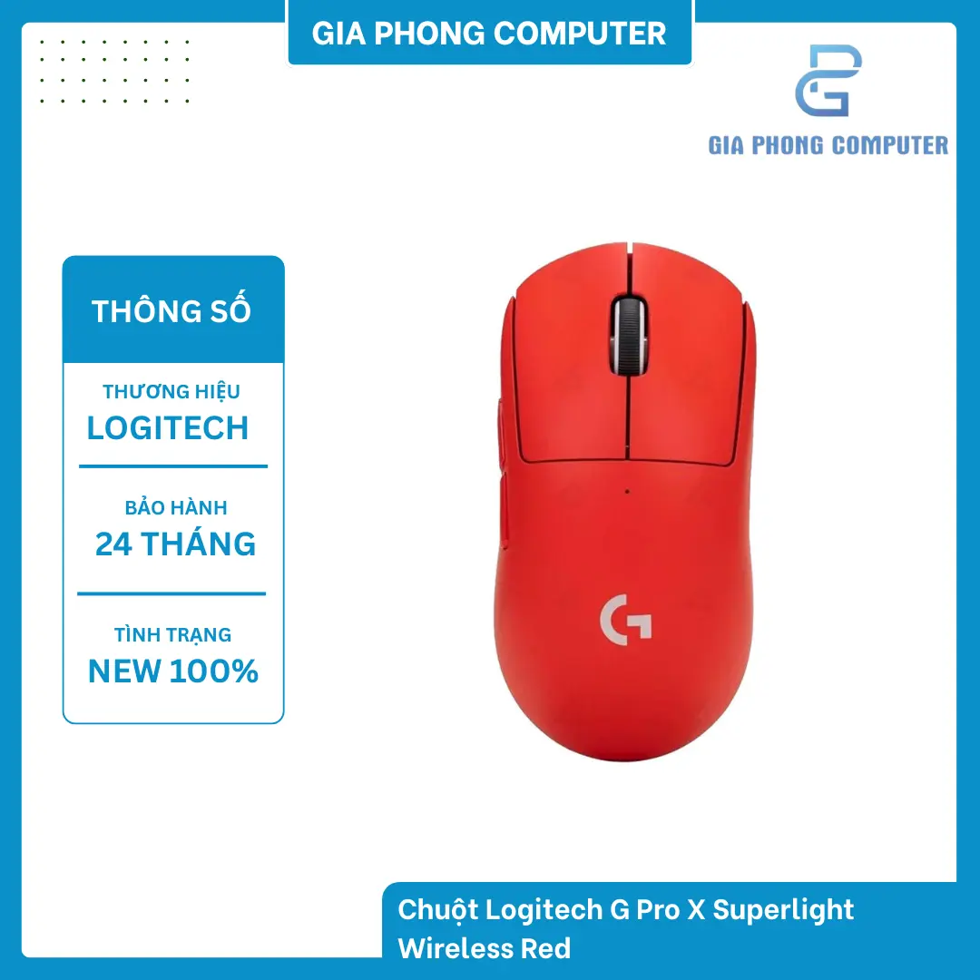 Chuột Logitech G Pro X Superlight Wireless Red