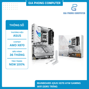 Mainboard ASUS X870 AYW GAMING WIFI DDR5 TRẮNG