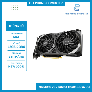 Card màn hình MSI RTX 3060 VENTUS 2X OC 12 GB